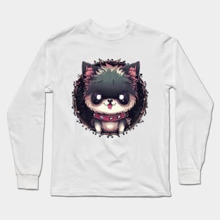 Cute Dog Vandal Punk Style Long Sleeve T-Shirt